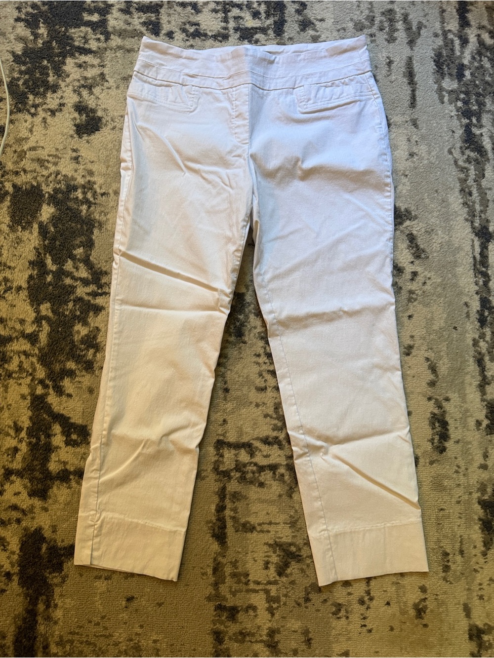 Renuar White Cropped Pants Size 12